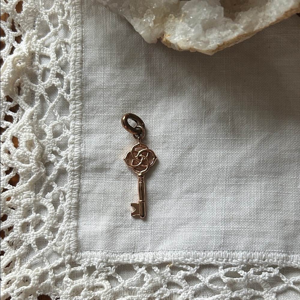 Kendra Scott Home and Shelter Key Charm in Rose Gold